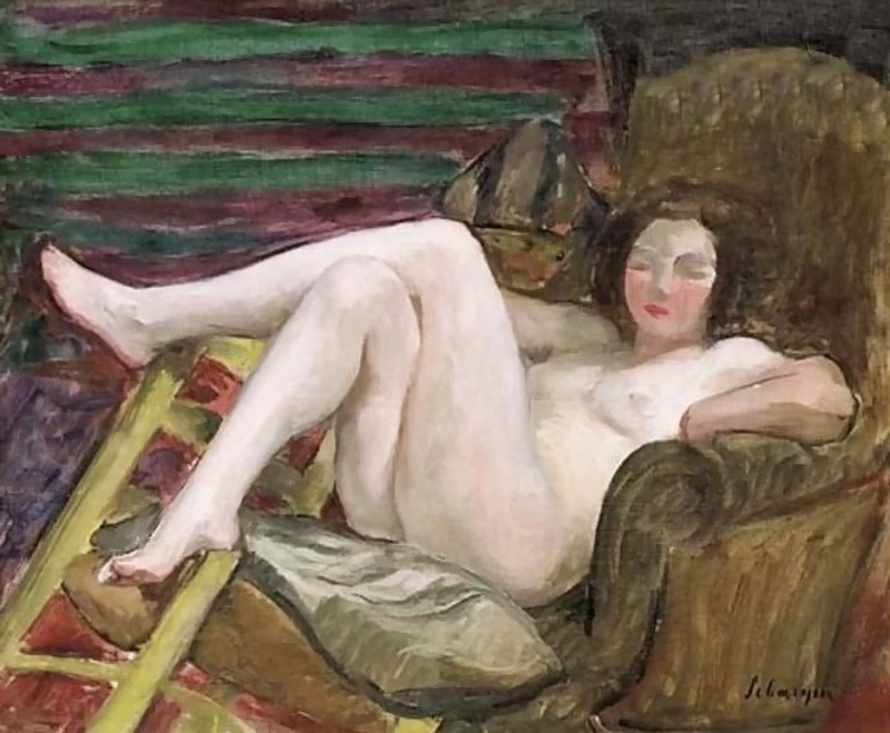 Nudo in poltrona